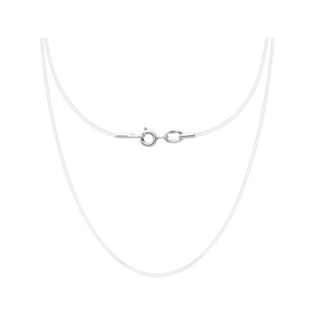 Серебряное колье на леске с родированием 1330₽