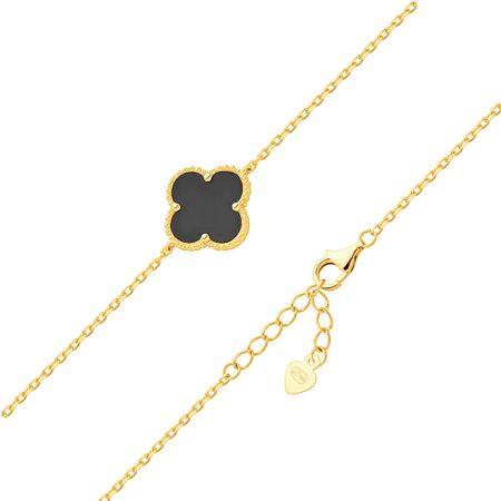 Серебряный браслет с пластиком и позолотой 3380₽