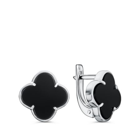 Серебряные серьги с ониксом из коллекции КЛЕВЕР 2790₽