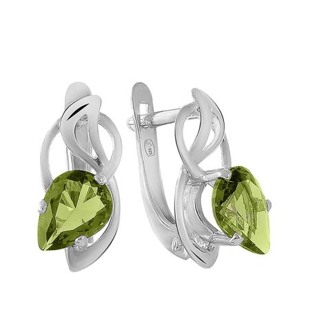 Серебряные серьги с ювелирными кристаллами 1160₽