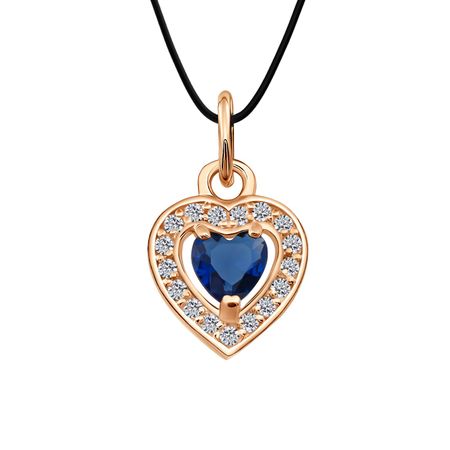 Серебряная подвеска с сапфиром и фианитами 990₽