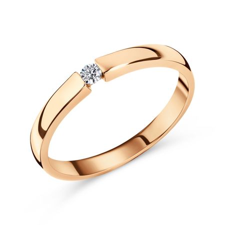 Золотое обручальное кольцо с бриллиантом 44990₽