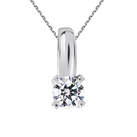 Серебряная подвеска с фианитом и родированием 890₽