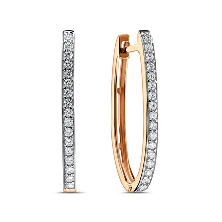 Золотые серьги с фианитами 29960₽