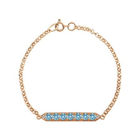 Серебряный браслет с топазами Sky и фианитами 2280₽