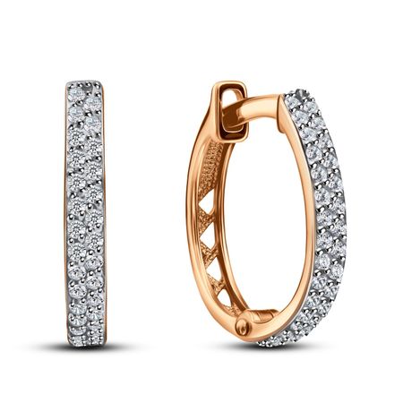 Золотые серьги с фианитами 20670₽