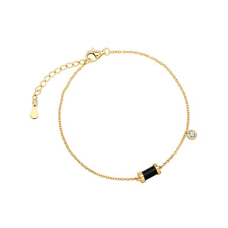 Серебряный браслет с керамикой и фианитом 2300₽