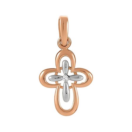 Золотая подвеска Крест с фианитом 9490₽