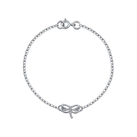 Серебряный браслет с фианитами и родированием 1280₽