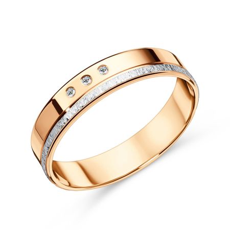 Золотое обручальное кольцо с бриллиантами 44990₽