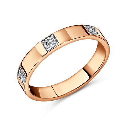 Золотое обручальное кольцо с фианитами 55510₽