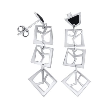 Серебряные серьги с эмалью из коллекции Геометрия 1990₽