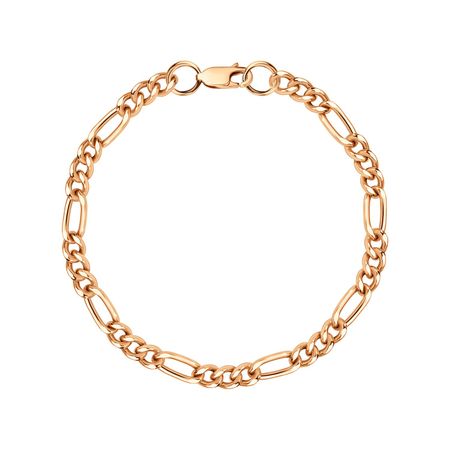 Золотой пустотелый браслет Фигаро 13 54000₽