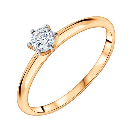 Золотое кольцо с бриллиантом 87990₽