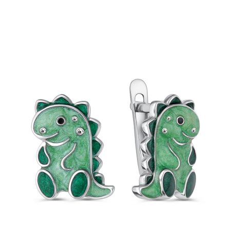 Серебряные детские серьги с эмалью 1790₽