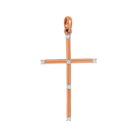 Золотая подвеска Крест с фианитами 21990₽