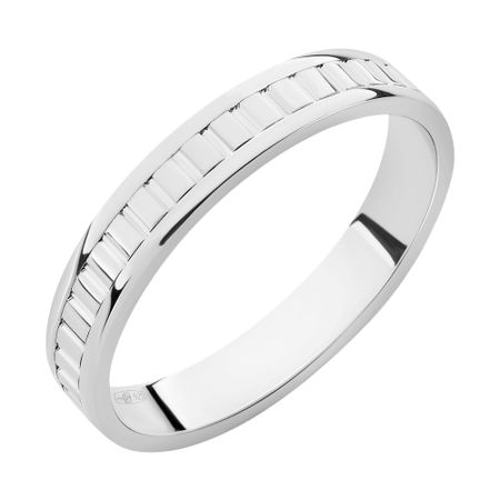 Серебряное обручальное кольцо с родированием 1490₽