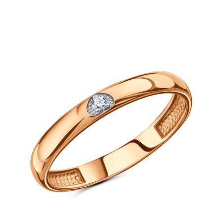 Золотое обручальное кольцо с бриллиантом 18490₽