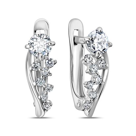 Серебряные серьги с фианитами 1890₽