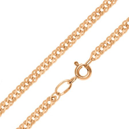 Золотой пустотелый браслет Двойной ромб с алмазной гранью 9090₽