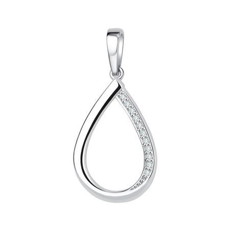 Серебряная подвеска с фианитами и родированием 890₽