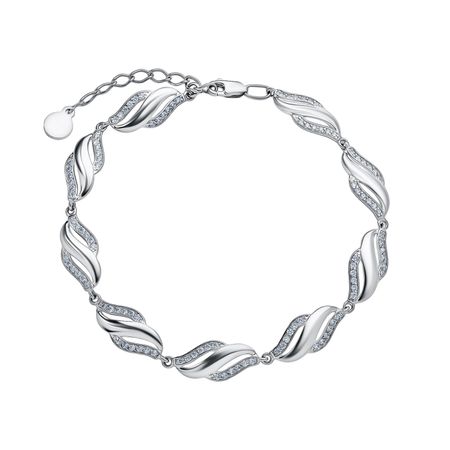 Серебряный браслет с фианитами и родированием 6130₽