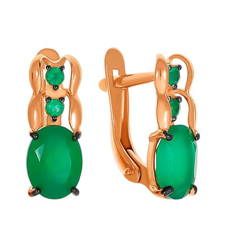 Серьги из золота с агатами 36990₽