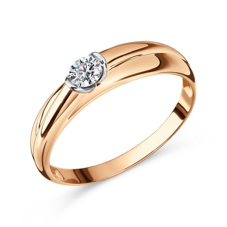 Золотое кольцо с бриллиантом 89990₽