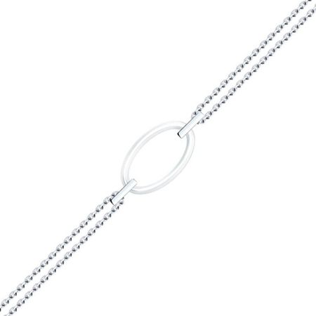 Серебряный браслет с керамикой и родированием 2490₽