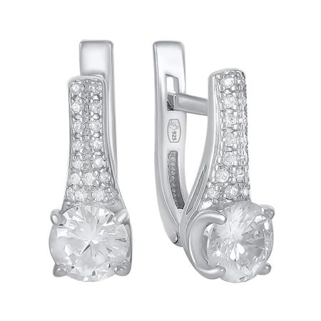 Серьги из серебра с фианитами 2590₽