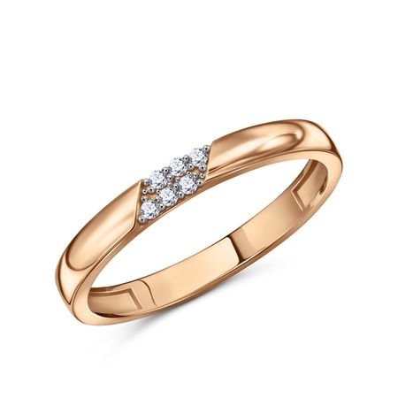 Золотое обручальное кольцо с фианитами 24350₽