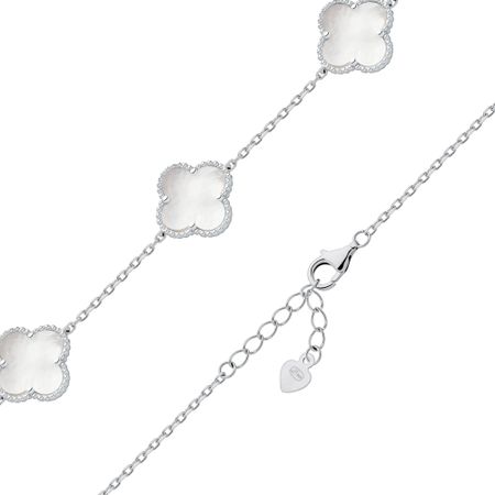 Серебряный браслет с пластиком и родированием 5990₽