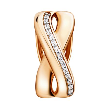 Золотая подвеска с фианитами и родированием 20990₽