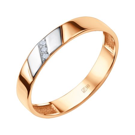 Золотое кольцо с бриллиантами и родированием 41990₽