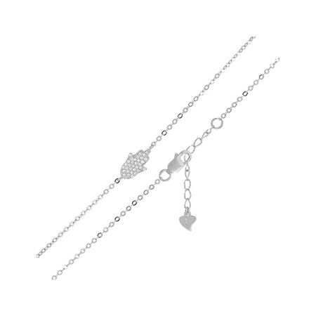 Серебряный браслет с фианитами и родированием 480₽