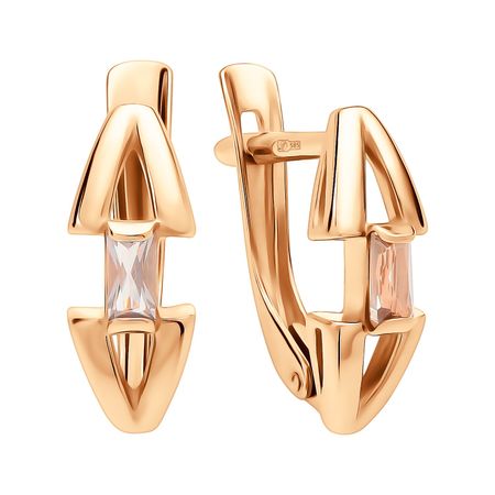 Золотые серьги с раухтопазами 37490₽