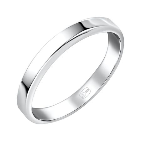 Серебряное обручальное кольцо с родированием 1190₽