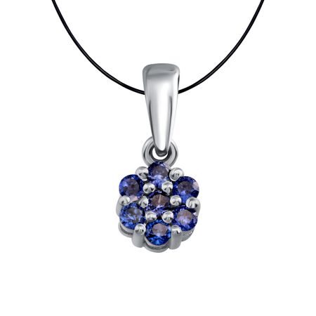 Серебряная подвеска с фианитами и родированием 890₽