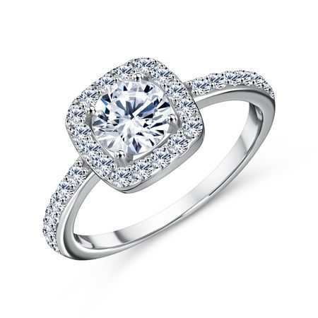 Серебряное кольцо с фианитами 1990₽