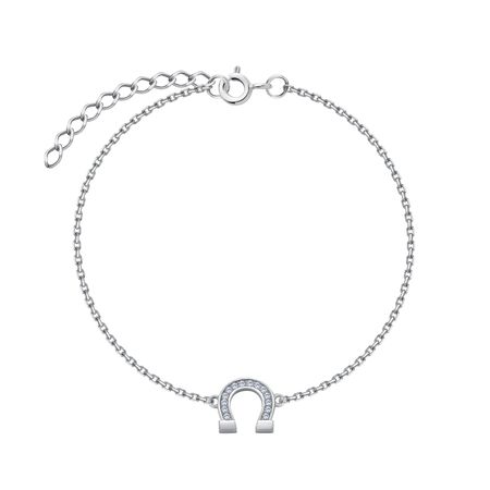 Серебряный браслет с фианитами и родированием р 16-19 990₽