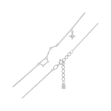 Серебряный браслет Звезда с фианитами и родированием 2050₽