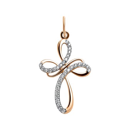 Золотая подвеска Крест с фианитами 20990₽