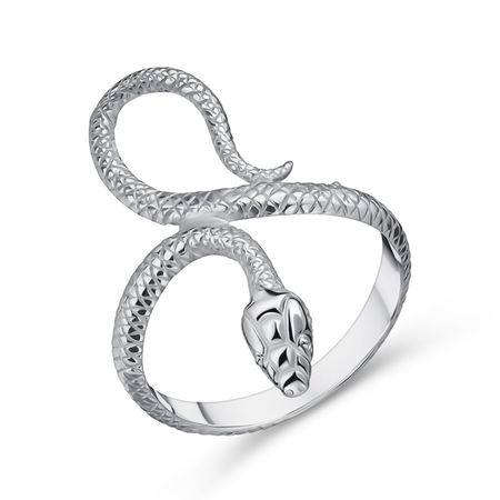 Серебряное кольцо Змея с родированием 1990₽