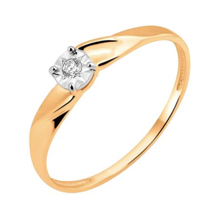 Золотое кольцо с бриллиантом 20990₽