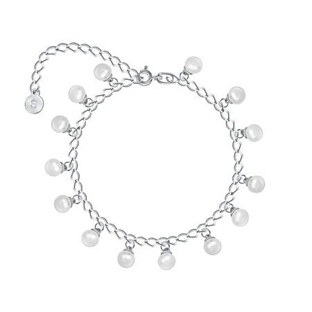 Серебряный браслет с жемчугом 6230₽