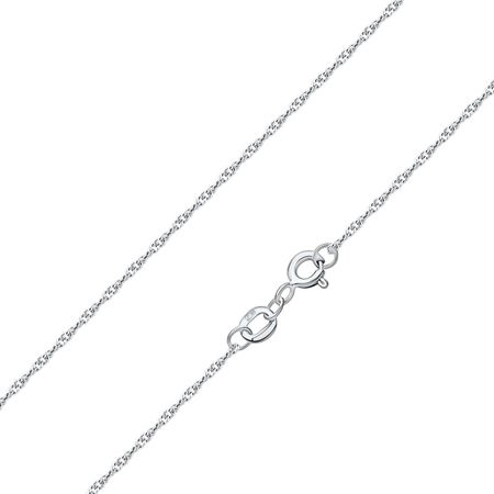 Золотая полновесная цепочка Сингапур с родированием 20720₽