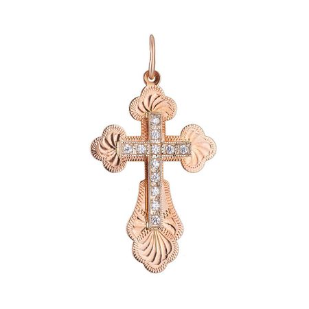 Золотой крест с фианитами 31990₽