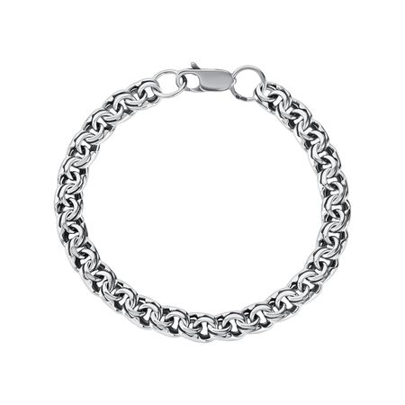 Серебряный браслет ручного плетения Бисмарк с чернением 6180₽