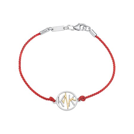 Браслет красная нить с серебряной вставкой 690₽