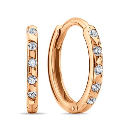 Золотые серьги с фианитами 18010₽